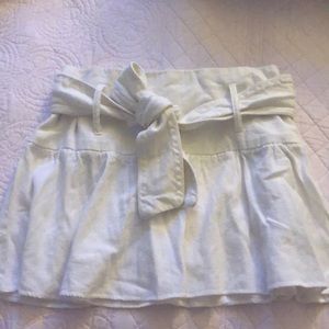 White Linen Skirt